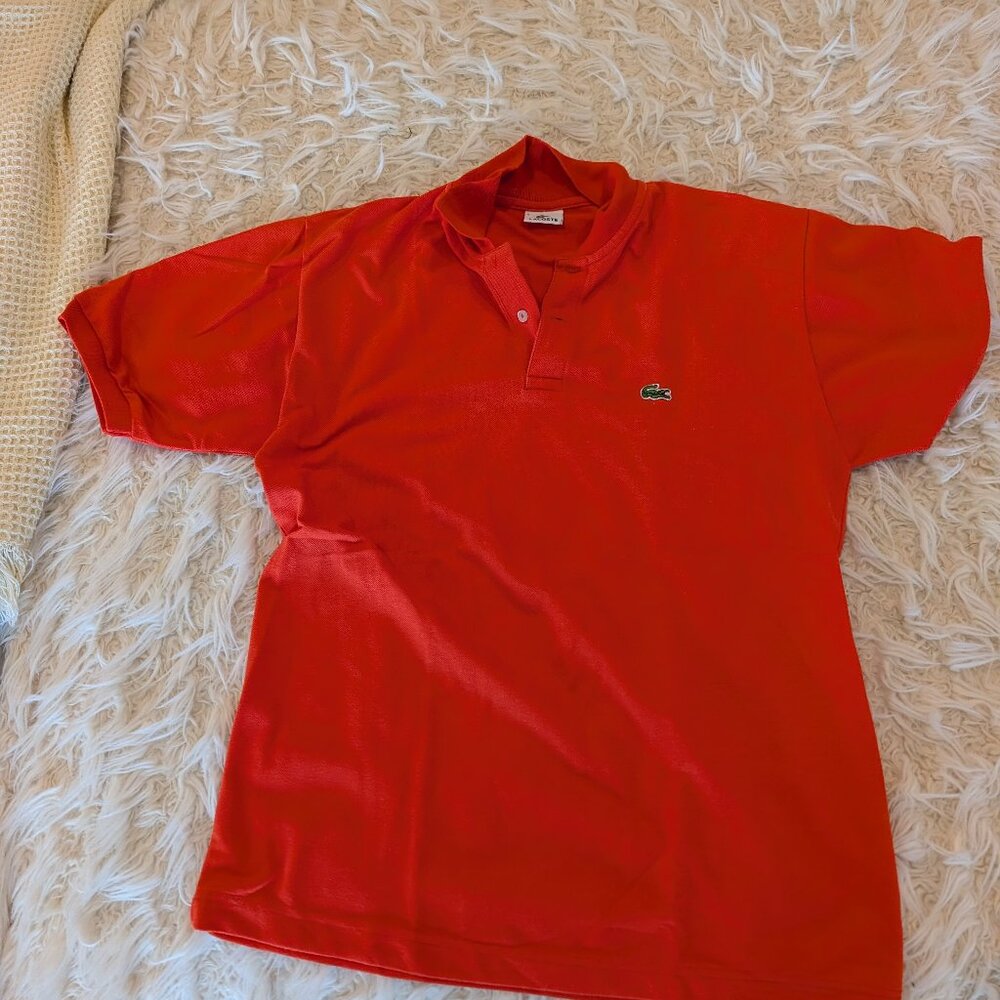 Lacoste Polo Shirt Mens Size 6 Orange